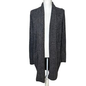 Barefoot Dreams Coxychic lite open- front cardigan pockets sweater gray size 1X